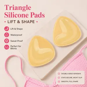 【FREE 10 Flower Nipple Covers】Triangle Silicone Breast Pads, Waterproof & Sweat-Proof! Natural Lift for Bikinis, Weddings & Summer Outfits, Fits A-D Cups & Stays Put All Day Long!