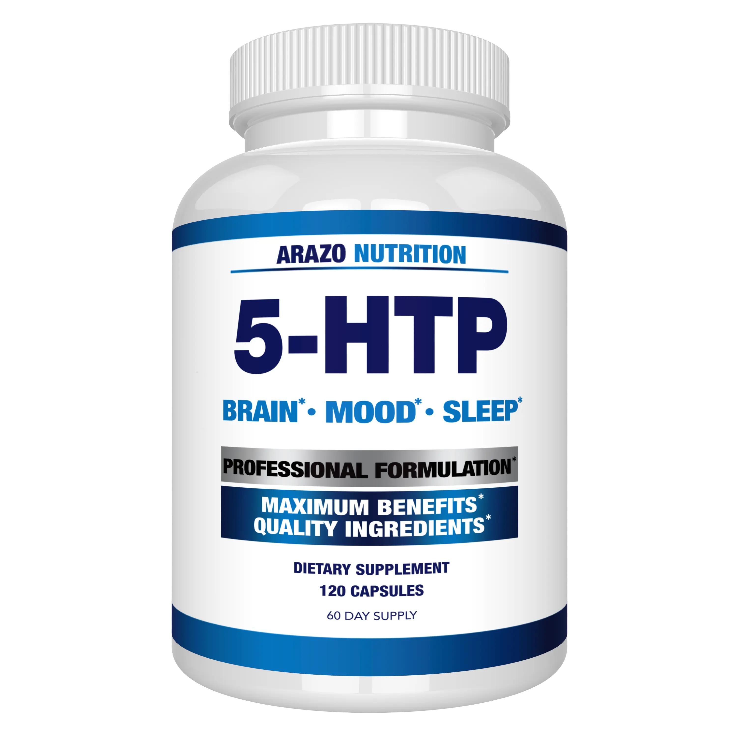 Arazo Nutrition 5-HTP 200mg Capsules - Extra High 99% Purity, 120 Count ...