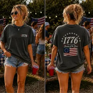 Comfort Colors 1776 Patriotic Graphic T-shirt, Distressed USA Flag T-shirt, Comfort Colors Vintage Style