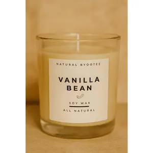 Vanilla Bean Soy Candle (8oz) | Sweet Creamy Vanilla | Hand-Poured Vanilla Bean Soy Candle (8oz) | Sweet Creamy Vanilla | Hand-Poured