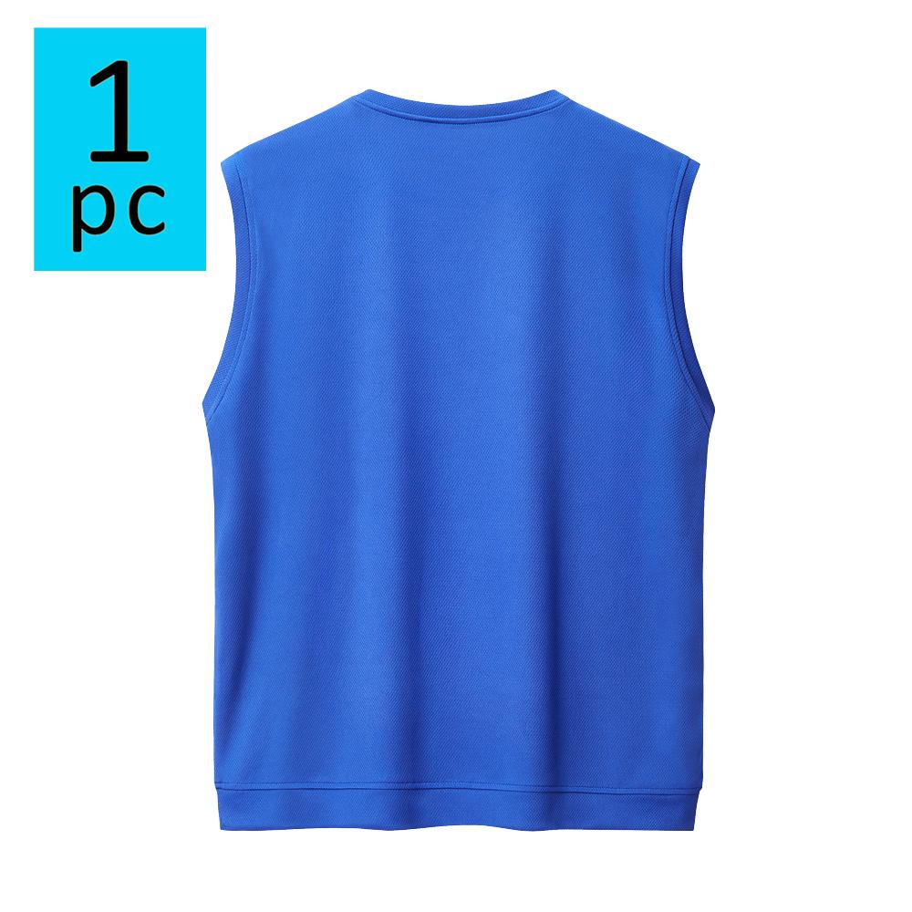 New men’s casual sleeveless tank top for summer—thin athletic vest/T-shirt with pockets; crew-neck sleeveless tank suitable for marathon, track, and fitness; ideal for everyday outdoor wear in spring and summer; men’s tops.