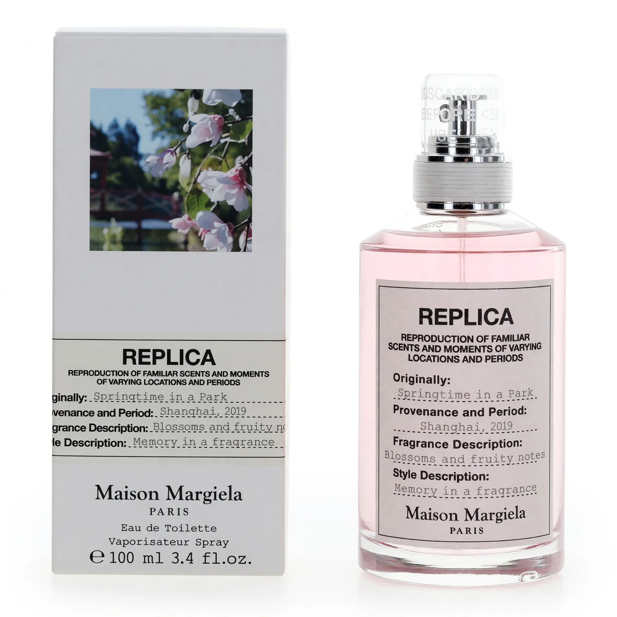 Replica Springtime in a Park by Maison Margiela, 3.4oz EDT Spray for Unisex, Floral Fruity, Perfume, Lily, Pear, Fruity Floral Fragrances