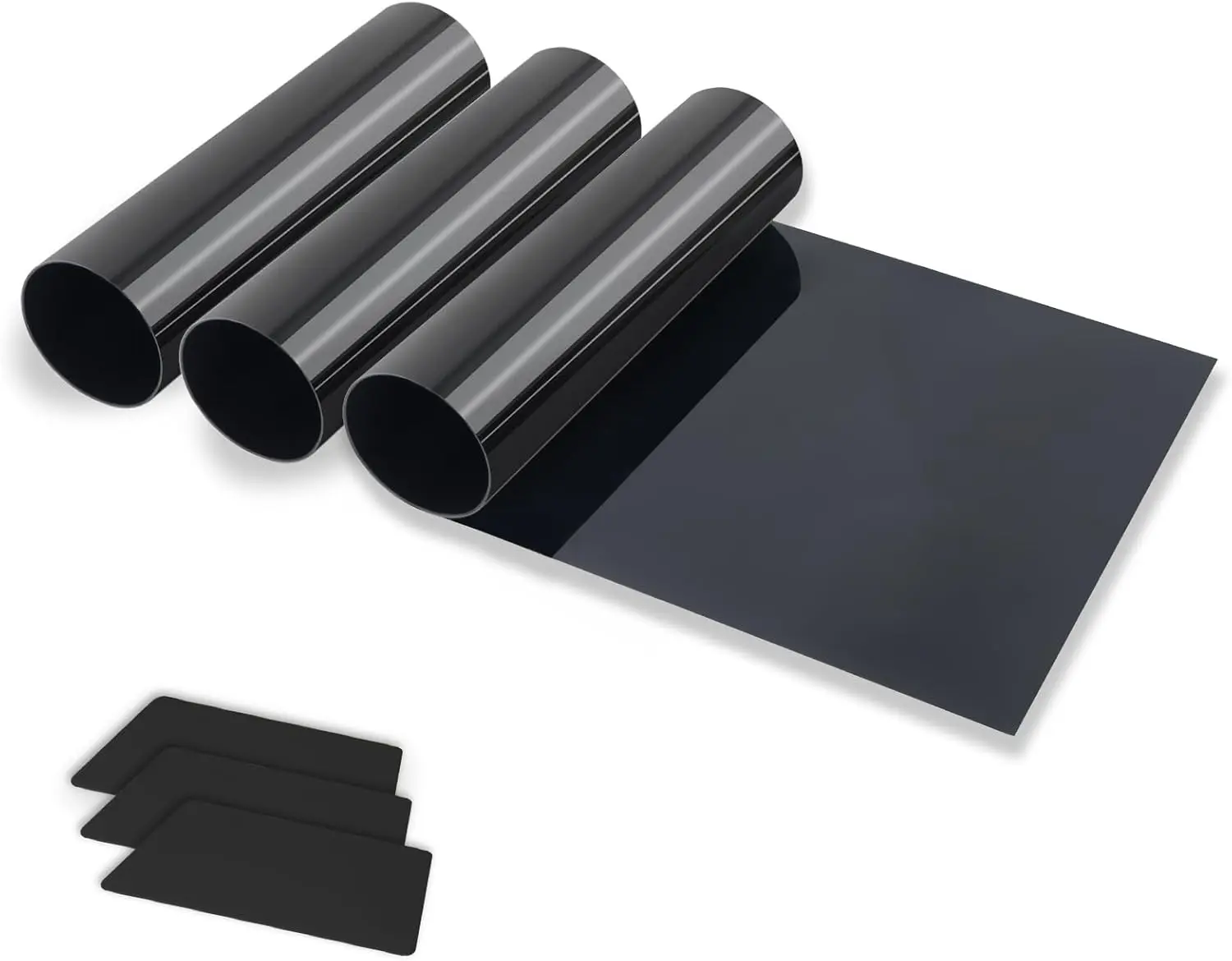 3Pcs 59.06x7.87 Car Windshield Tint Strip 5% VLT Sun Shading Heat & UV Protection Sun Visor Tint Film Block Light Reduce Glare Include 3 Squeegee