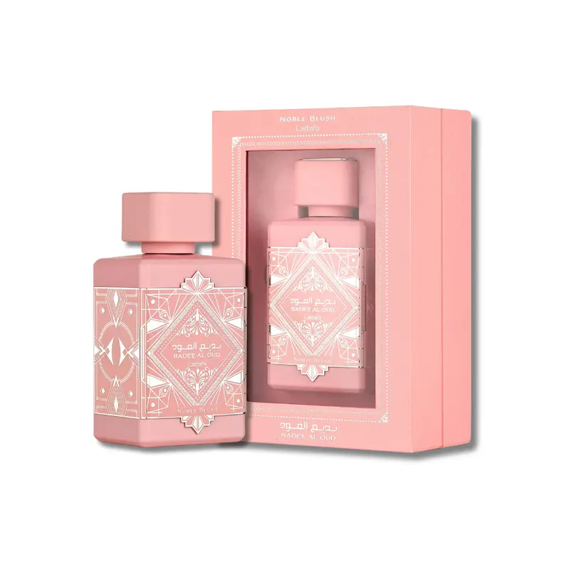 Lattafa Badee Al Oud Noble Blush 3.4 FL.OZ Eau De Parfum for Women Long Lasting Scent Fragrance Pack Perfume Scented Aroma Cosmetic Cologne