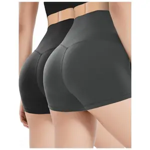 2-piece women's sports shorts, 2.5-inch under-skirt shorts, suitable for yoga, sports, cycling, hip lifts, cheerleading and dancing shorts