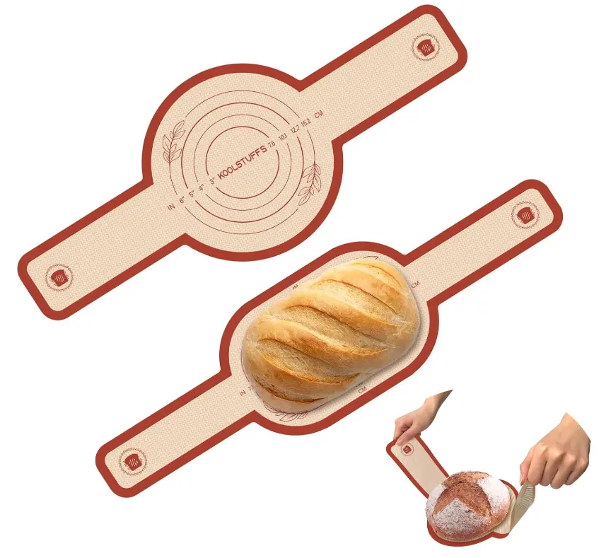 Silicone Bread Sling, 2PCS Non-Stick Oval and Round Bread Sling for Dutch Oven, Reusable Sourdough Tools & Bread Baking Supplies