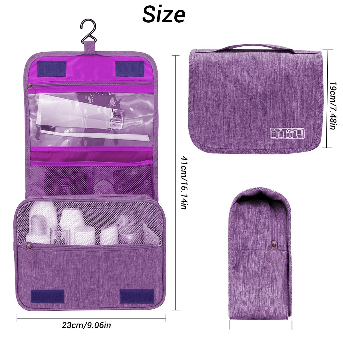 Waterproof Foldable Toiletry Bag, 1-Count Multifunctional Travel Cosmetic Organizer, Large-Capacity Portable Hanging Toiletry Bag for Business Trips, Vacations, Gym and Camping, Multifunctional Toiletry Bag