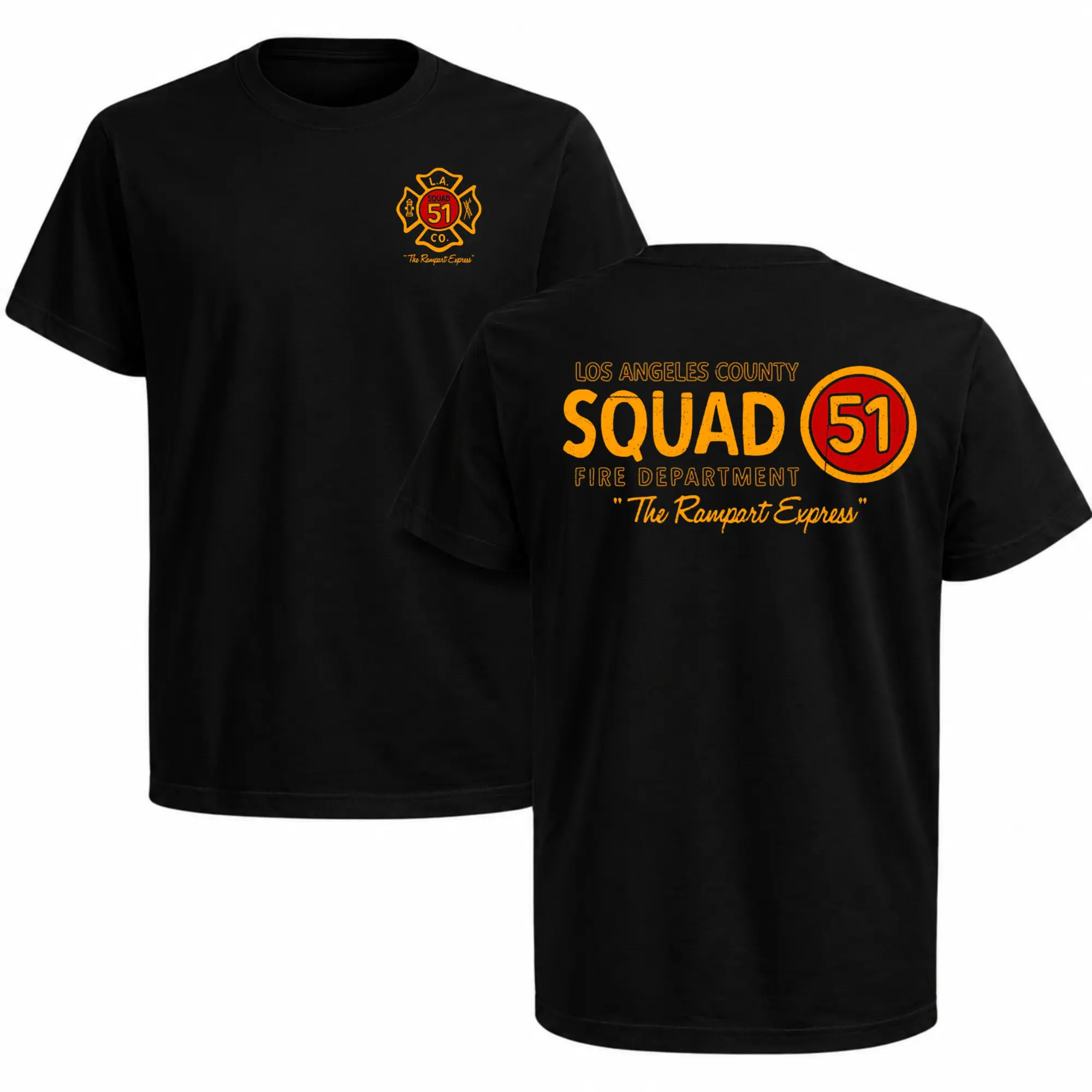 Los Angeles Country Square 51 Tee, Fire Department Shirt- Cotton First Responder Gift For Firefighter Fans