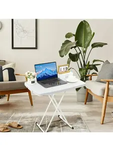 Folding Table, Plastic Personal Foldable Tables, Adjustable Rectangular Dining Table, Simple Bedside Square Table, For Party, Dining, Events, Picnic Indoor, Outdoor, Camping