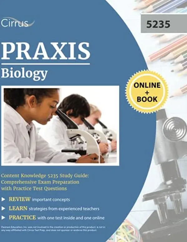 USED Book - Praxis Biology Content Knowledge 5235 Study Guide: Comprehensive Exam Preparation with Practice Test Questions by J.G. Cox (Paperback) - english