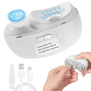 Electric Nail Clipper, 2 in 1 Rechargeable Polishing Automatic Nail Clippers, Nail Trimmer with Light & Nail Scraps Storage, Manicure Tool for Home & Travel