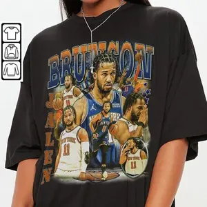 [Sale off up to 50%] Jalen Brunson New York Basketball Shirt, Basketball Christmas Shirt Unisex, Basketball 90s Vintage Gift, Graphic Streetwear T-shirt