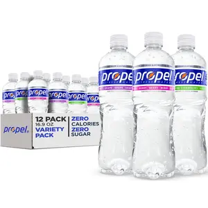 Propel, 3 Flavor Variety Pack, Zero Calorie Sports Drinking Water (Pack of 12)