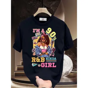 I'm a 90s R&B Kinda Girl - 180g Soft Tee for Festive Gifting, Office Parties & Family Reunions |   Perfect for Independence Day Celebrations