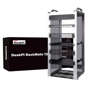 52Pi 12U Server Cabinet, 10 inch Server Rack for Network, Servers, Audio, and Video Equipment, DeskPi RackMate T2 Rackmount