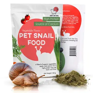 Snout & Shell Vegetable Flavored Pet Land Snail Food - Tasty High-Protein, Calcium Blend for Snails, Easy Addition to Your Garden Snails Terrarium or Snail Habitat