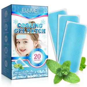 Cooling Gel Patch, 20pcs/box Ice Cooling Gel Patch for Headache, Summer Forehead Cooling Pad, Skin-friendly Ice Packs for Adults & Children