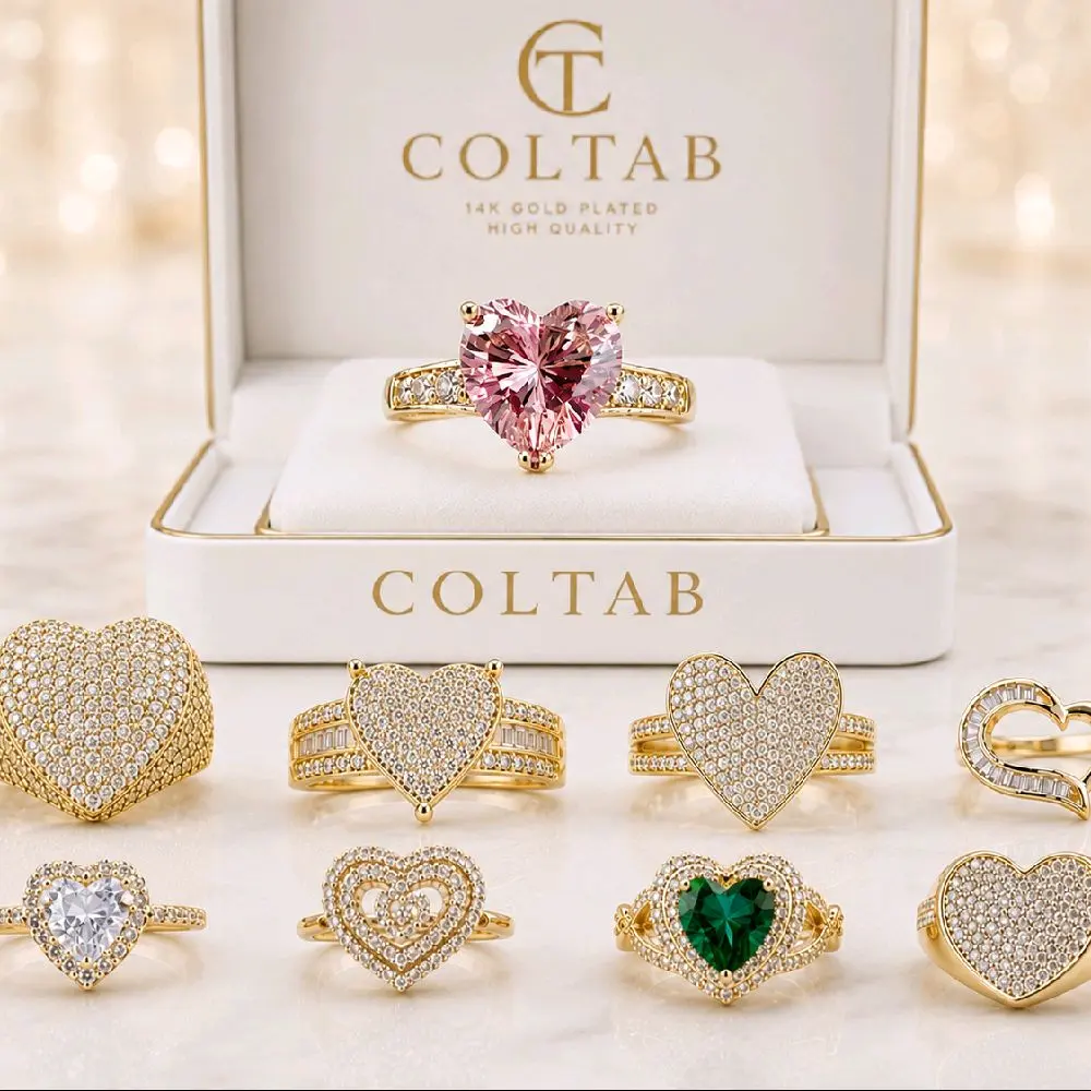 (R39)(R53)(R39)(R64) Love, Elegance & Sparkle.  heart rings COLTAB COLLECTION
