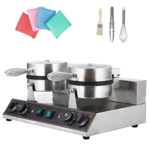 【GARVEE】Commercial Electric Waffle Cone Maker with Nonstick Surface and Efficient Heating for High-Quality, Durable, and Easy-to-Use Commercial Food Preparation
