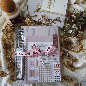 2026 Planner Bundle | Pink Christian Planner Gift Set | Faith Notebook, Scripture Pen, Tabs & Bookmark