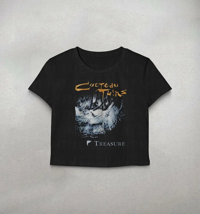 Cocteau twins crop top, Treasure album tee,  cute  , gifts for her