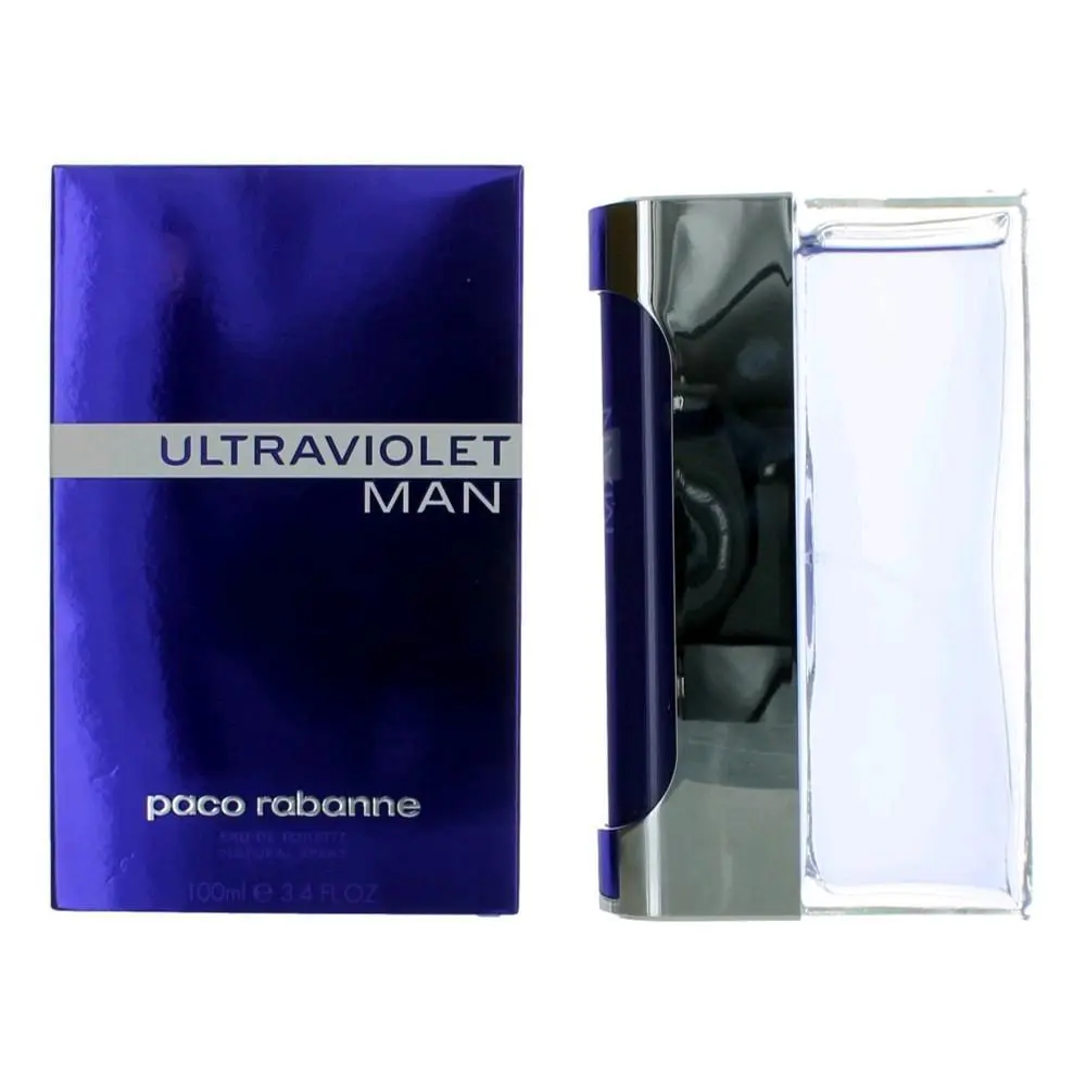 Paco Rabanne Ultraviolet Eau De Toilette Spray for Men, Modern Classic Aroma Fragrance, 100ml (3.4 oz), Spray Bottle, Male Use