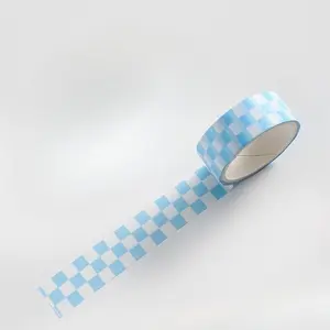 1pc Basic Checker Washi Tapes Self-adhersive Masking Tape For Scrapbooking, DIY Arts And Crafts, 1.5cm(0.6 Inch) Wide 3 Meters(3.3 Yards) Long