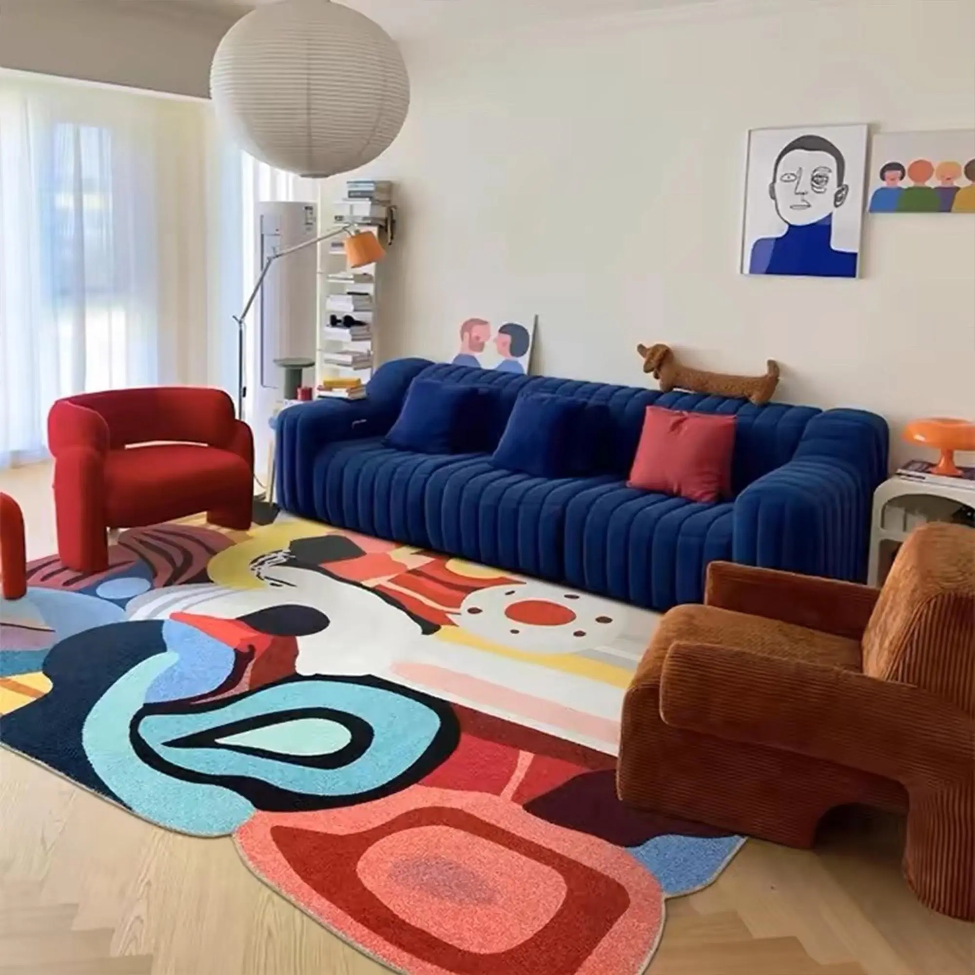 Art Abstract Pattern Rug for Room Decor, Abstract Styled Rug, Colorful Soft Non-slip Floor Mat, Machine Washable Rugs, Living Room Rug, Decorative Carpet for Home Living Room Bedroom Study Room, Home Decor
