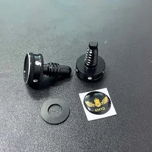 Drilled Kmyd Pool Cue Tail Plug Screws, Cnc Machined Aluminum Alloy, Pool Cue Tip Plugs, Two Styles Available, Fits Most Cues