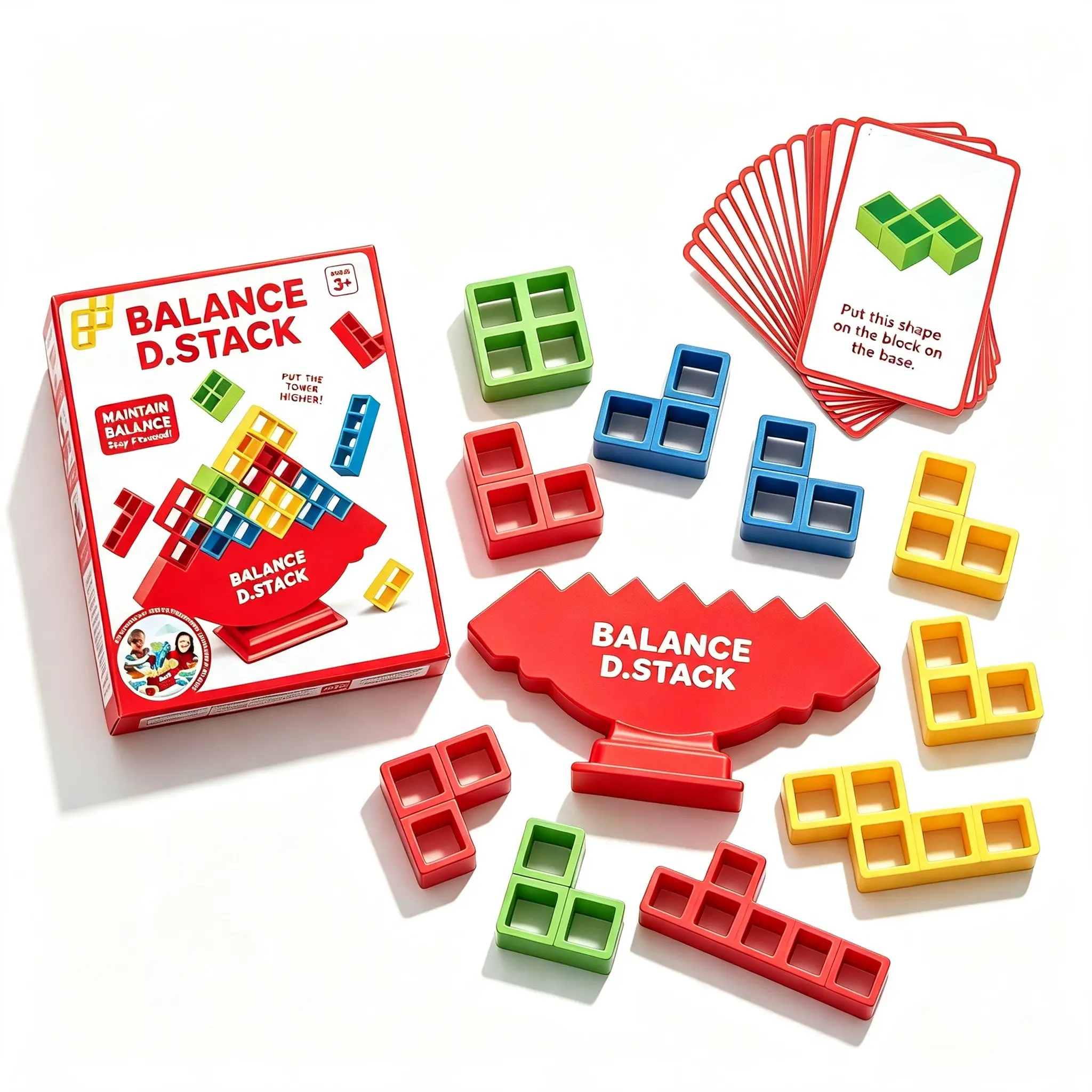 Viral Halloween Themed Plastic Balance Stacking Tower Game, 32/48PCS Building Block Toy, Unisex Camping/Road Trip Party Gift for Family Game Nights