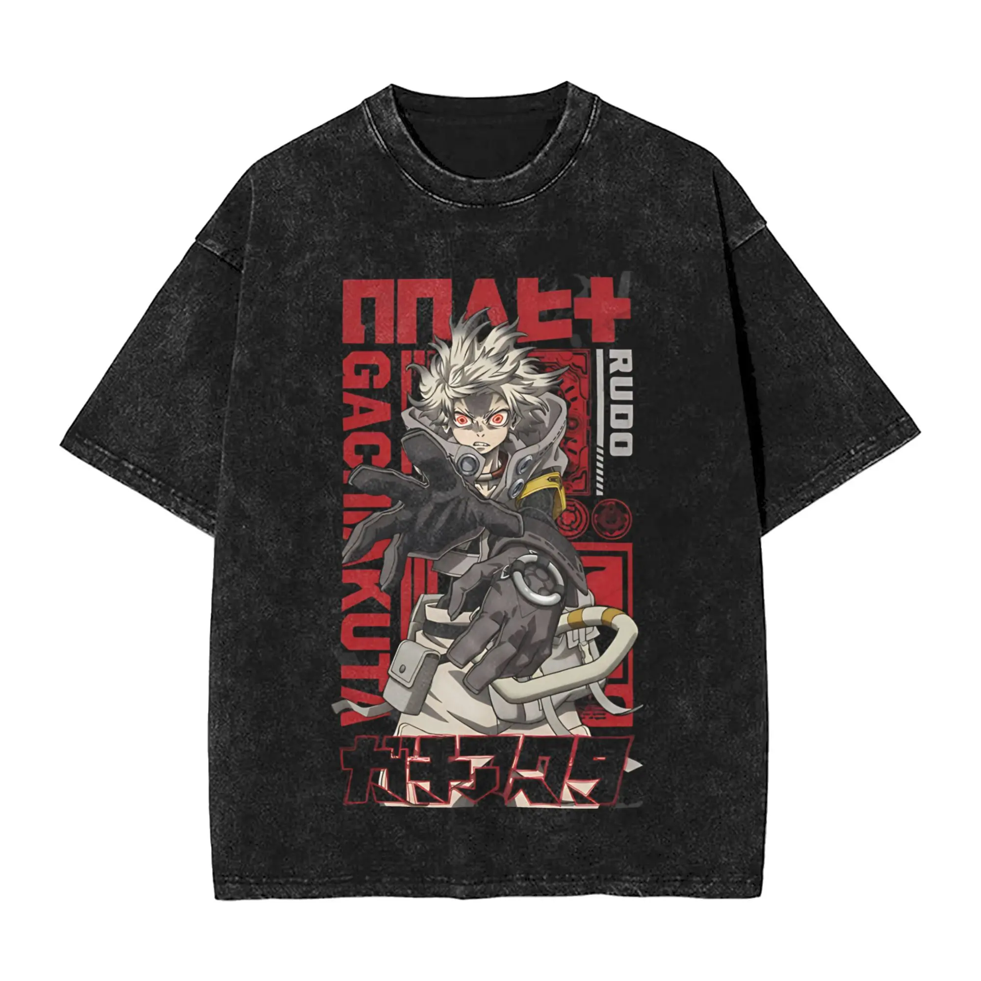 valentine shirts Zanka Nijik Gachiakuta Anime Washed T Shirt Streetwear Hip Hop 9Vintage T-Shirt  Tees for Men Women Cotton Oversize Summer