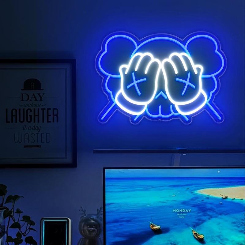 Kaws Led Neon Sign,Anime Neon Sign,Game Room Neon Sign,Custom Neon Sign,Retro Led Neon,Handmade Gift,Birthday Gifts