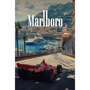 Vintage F1 Monaco Marlboro Poster (Part XII)  Vintage F1  A3 A2 A1 A0 Poster Print  Cool Wall Art (No Framed)