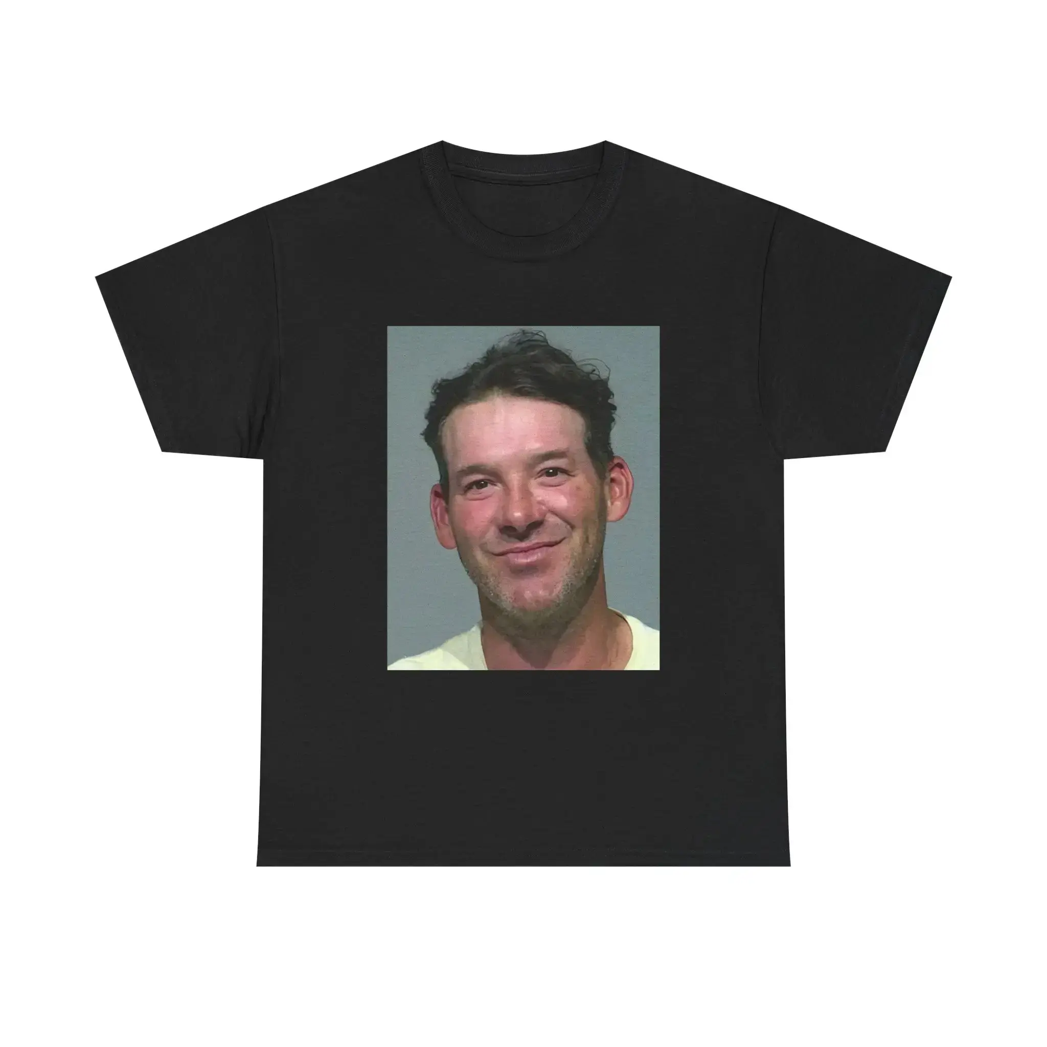 Tony Romo Mugshot Shirts, Funny Romo Arrest Shirt, Smirking Mugshot Tee, Football Meme Shirt