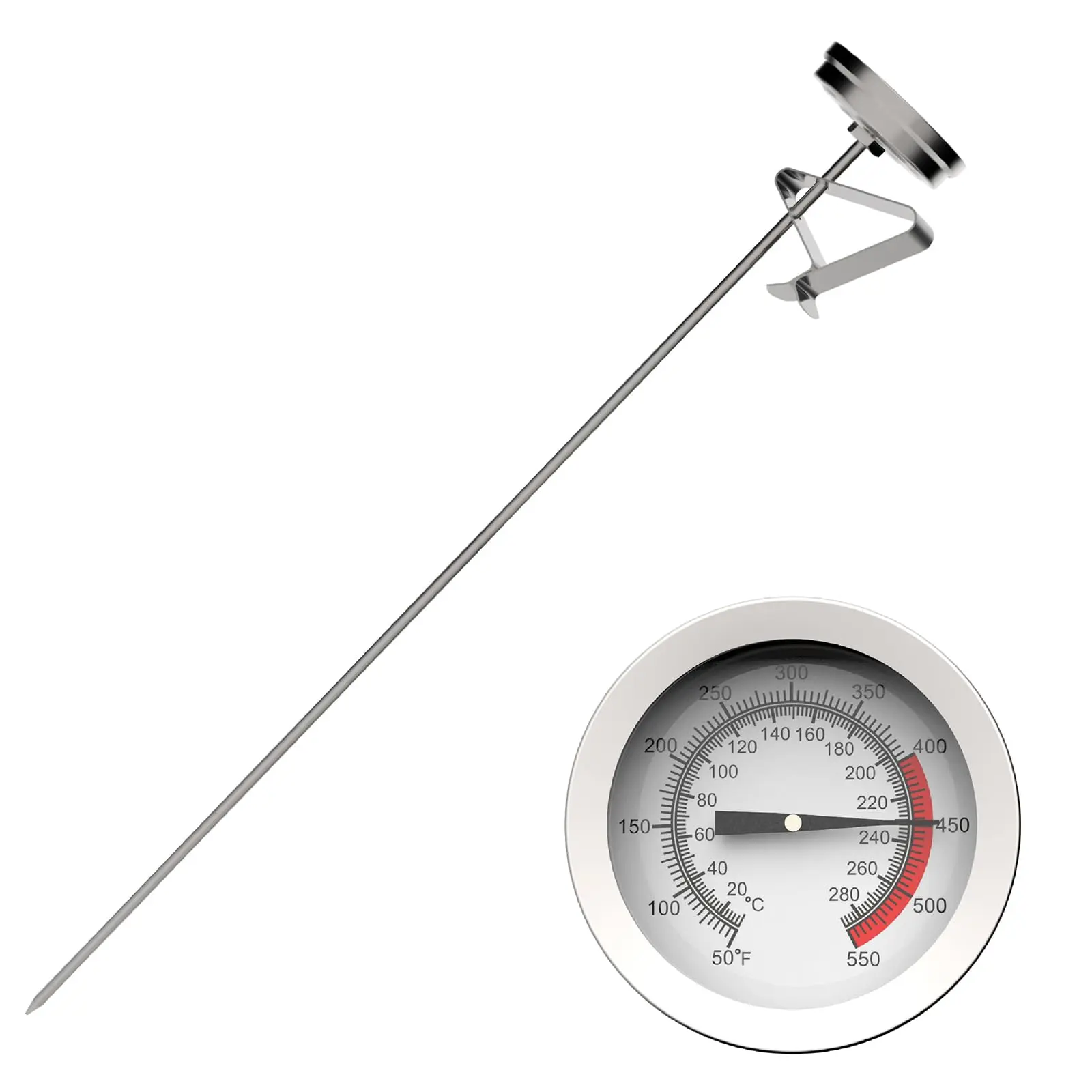 Candy/deep Fry Oil For Frying With 12'' Probe & Pot Clip - Cookingthermometer Candle Making Hot Deep Fryer (1  12)