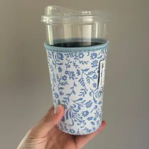 Blue Ditsy Floral Drink Sleeve