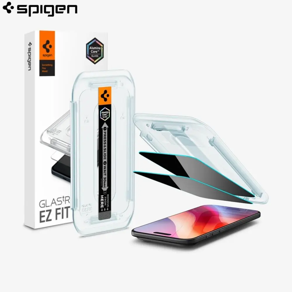 2PCS Spigen Glas.tR EZ Fit Sensor Protected For iPhone 17 Pro Max 16 15 14 Pro Plus Air Tempered Glass Privacy Screen Protector