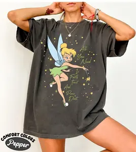 Comfort Colors  Faith Trust And Pixie Dust Shirt , Magical Kingdom Fairy Graphic Tee ,Retro Neverland Inspired Top, Vintage Magical Vacation 2026 Gift, Sassy Pixie Aesthetic Shirt