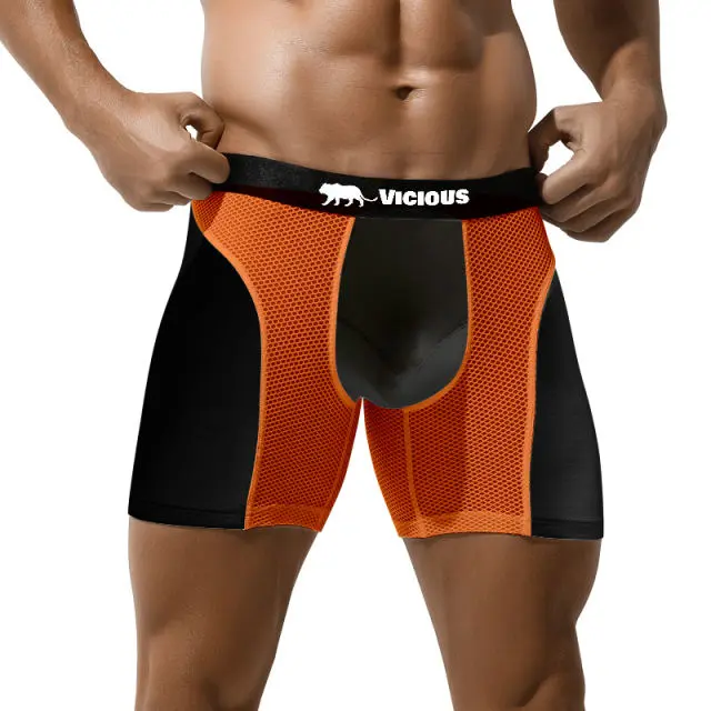 The King of The Jungle Men's Underwear Long Boxer Briefs Sexy Tiger Colored