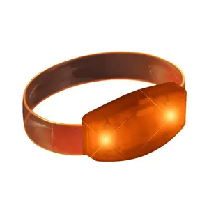 212 MAIN Universe Orange Glow LED Bracelet - Adjustable Band, Pulsing Mode, Lightweight Party Wear Accessory, Festive & Party Supply, Adjustable Bracelets