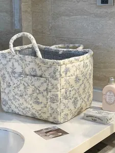 Washable Home Geometric Storage Bag, Durable Multi-Purpose Household Essential, Perfect for Organizing Daily Use Items, Casual Handbag