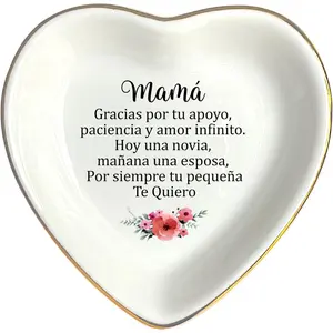 Spanish Mother of the Bride Ring Dish, Jewelry Dish, Gift from Bride Groom, Thank You Mom, Spanish Wedding Gift for Mom, Mother Appreciation, today a bride tomorrow a wife