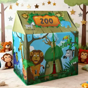 Kids' Fun Castle Play Tent | Foldable Portable Outdoor Playhouse, Portable Play Area, Outdoor Play Equipment | Ideal Birthday & Holiday Gift for Boys Girls | Christmas Gift | No Accessories