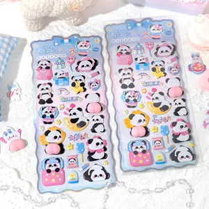 1pc Cute Animals 3D Squishy Stickers - Panda Bunny Bear Pinchable Butt Stickers for Journal, Phone Case and Kids Crafts