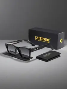 CATERSIDE Fashionable Square Frame Sunglasses, Uv400 Protection, Lightweight PC Frame, Unisex Outdoor Cycling Music Festival Street Photography