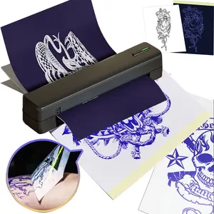 Tattoo Template Printer Thermal Printer DIY Tattoo, Wireless Mini Tattoo Transfer Printer, Compatible With Smartphones And IOS, Comes With 5 A4 Tattoo Papers, 5 Printing Papers, Perfect Holiday Gift