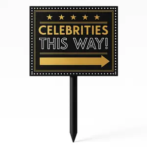 Hollywood Awards Night "Celebrities This Way" Yard Stake Sign Hollywood Awards Night "Celebrities This Way" Yard Stake Sign
