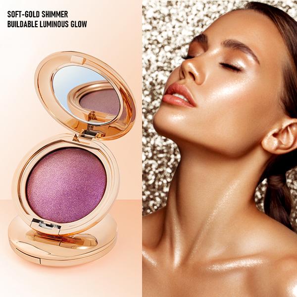 PHOFAY Shimmer Face Highlighter Makeup Powder, Gel to Powder Glow Finish, Long Lasting Luminous Face Body Highlighter, holiday bundle packs