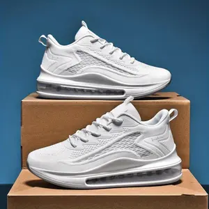 [Mens |   Air Cushion] Lightweight Mesh Men's Air Cushioned Sports Shoes |   Fashionable Lace Up Anti Slip Shock-Absorbing Comfortable Fitness Tennis Walking Shoes