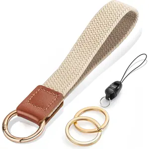 Stretchy Cute Short Wrist Lanyard Wristlet Keychain for Women Men Ideal for Car Keys Card Wallet Phone